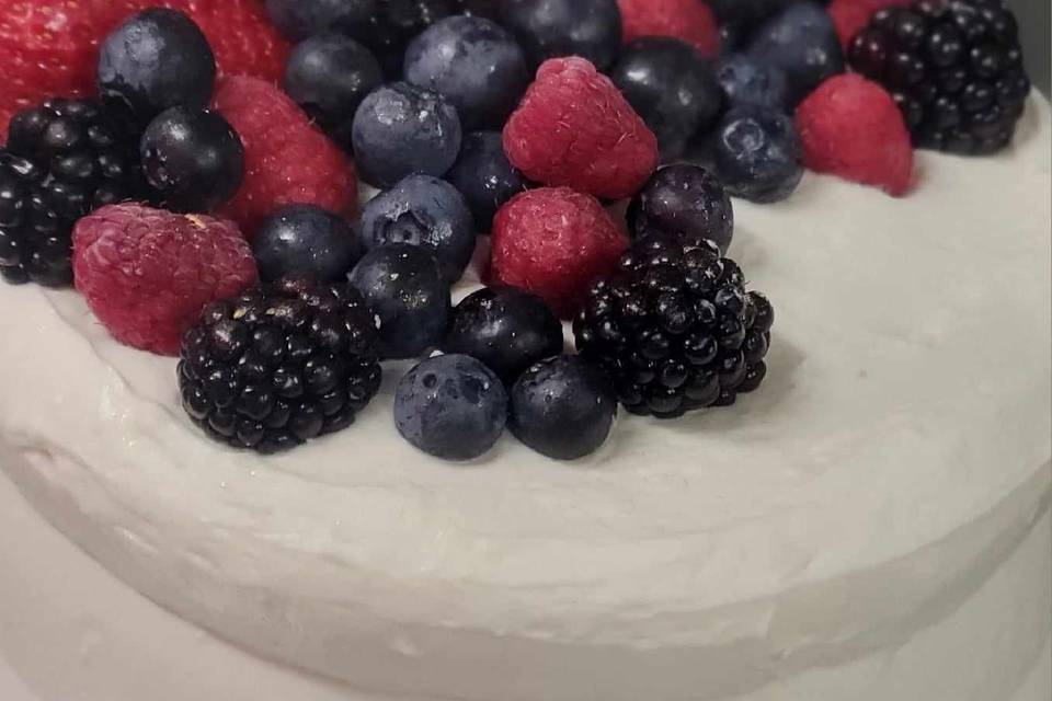 Chantilly Cake w/ Fresh Fruit