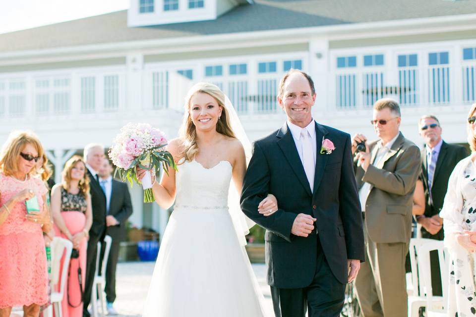 The bride and dad