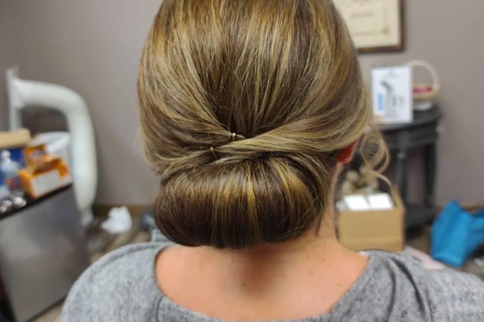 Sleek bun