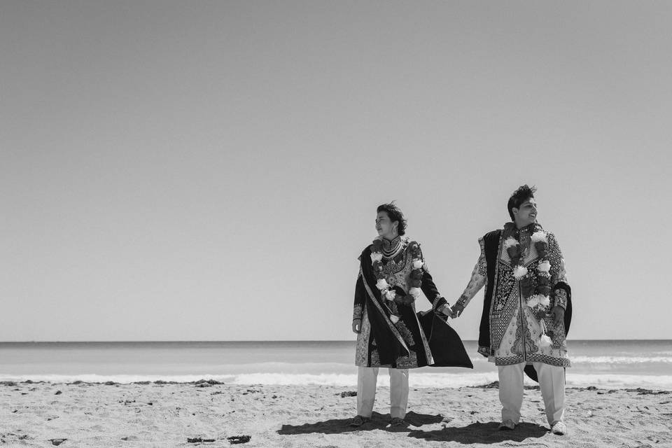 Beach wedding photo