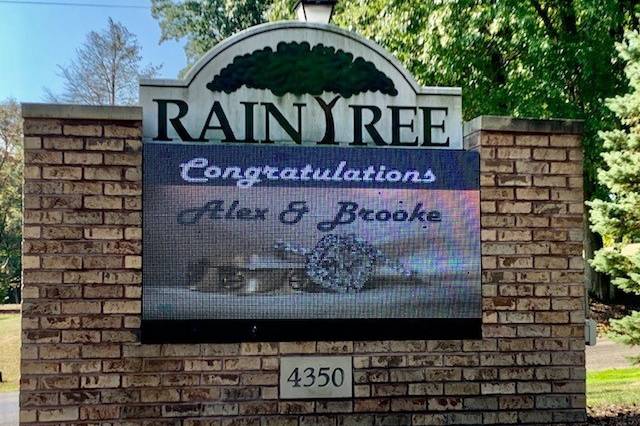 Your names on our marquee