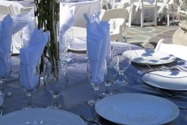 Wedding table setup