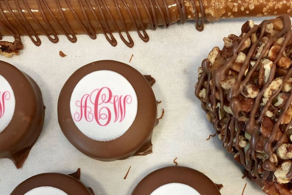 We can customize chocolates with your monogram!