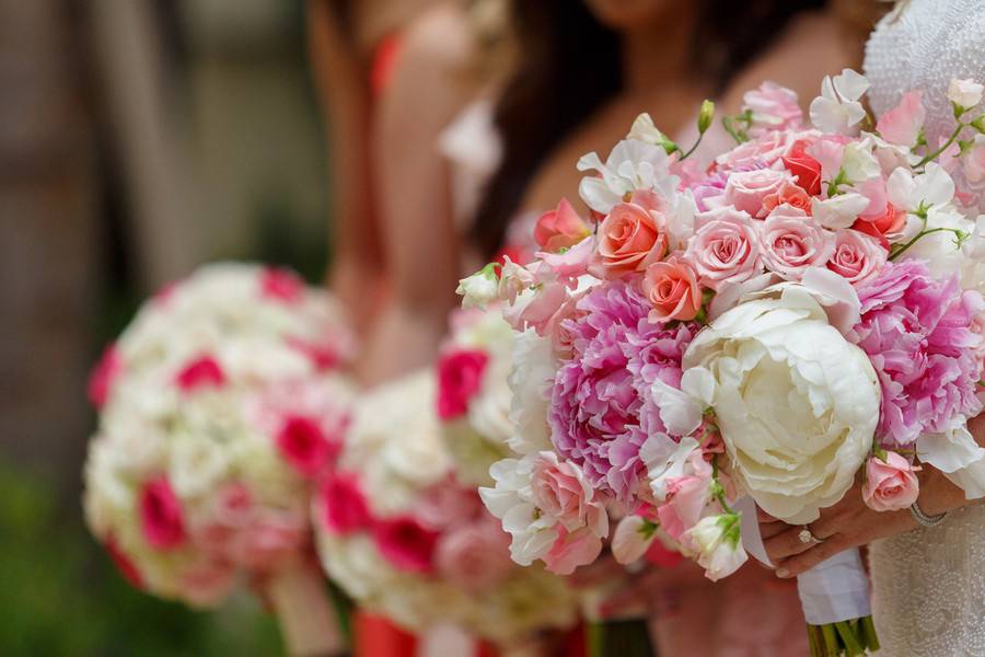 Light spring colored flowers