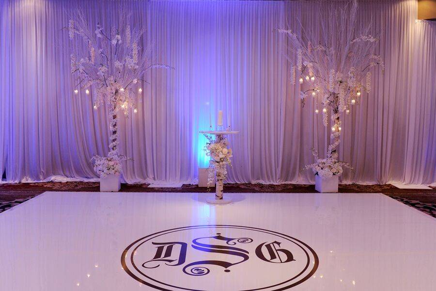 White wedding setup