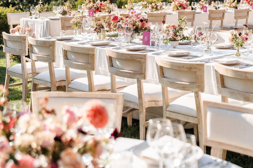 Summer wedding at private home