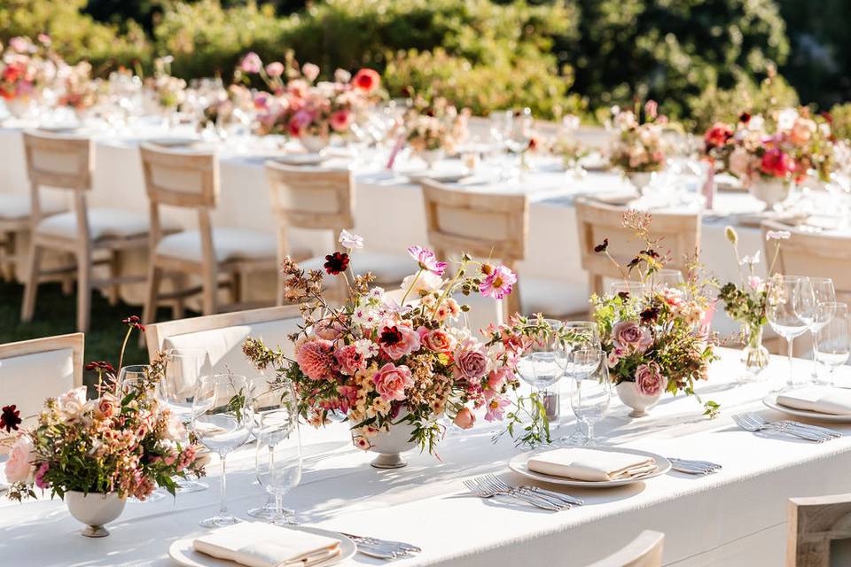 Summer wedding at private home