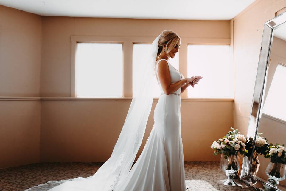 Bride in Bridal Suite