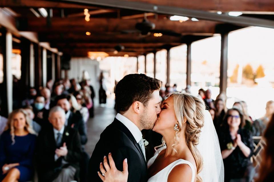 First Kiss on Veranda