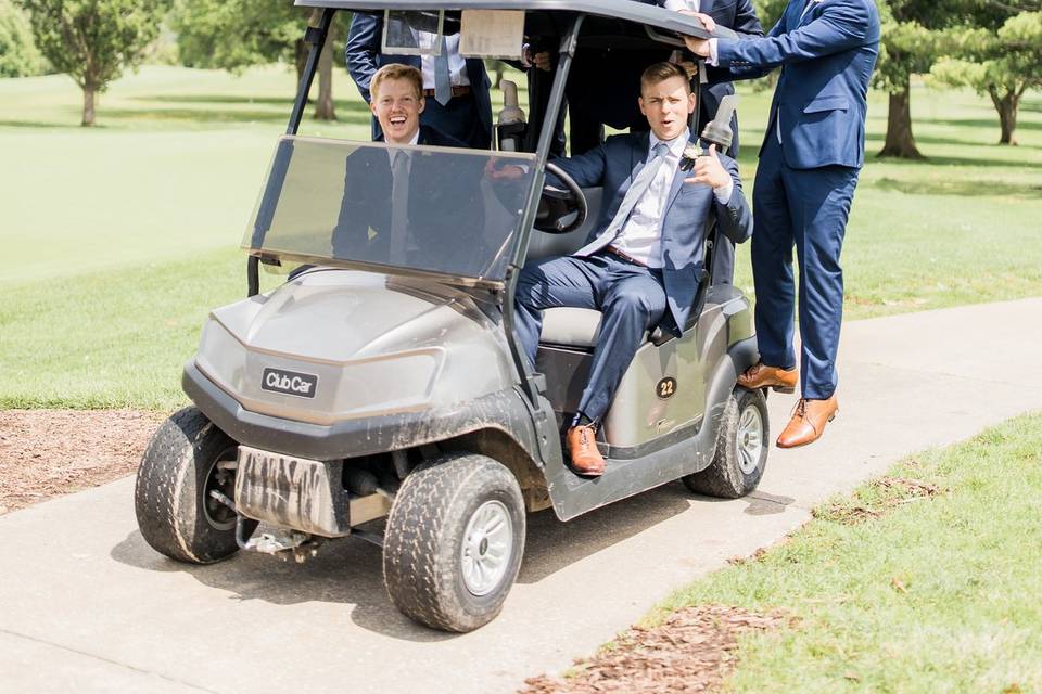 Boys on Golf Cart