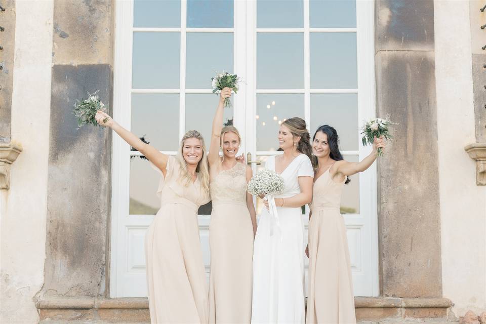 Bride and Bridesmaids