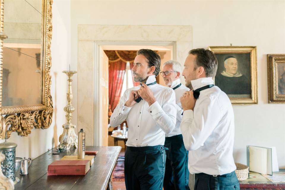 Groom Getting Ready