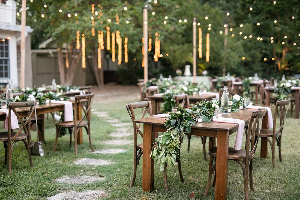 Backyard garden wedding