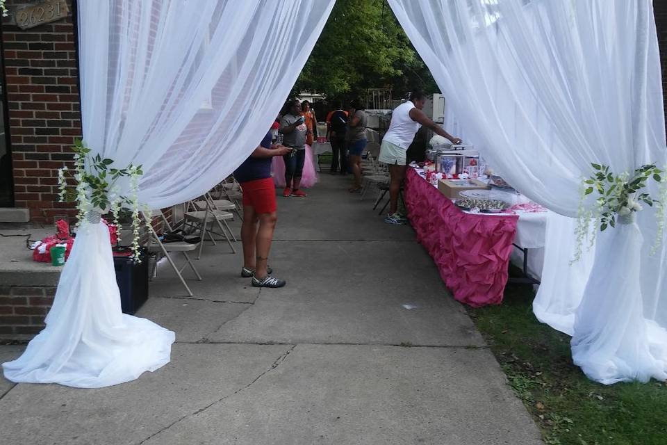 Voile drapery