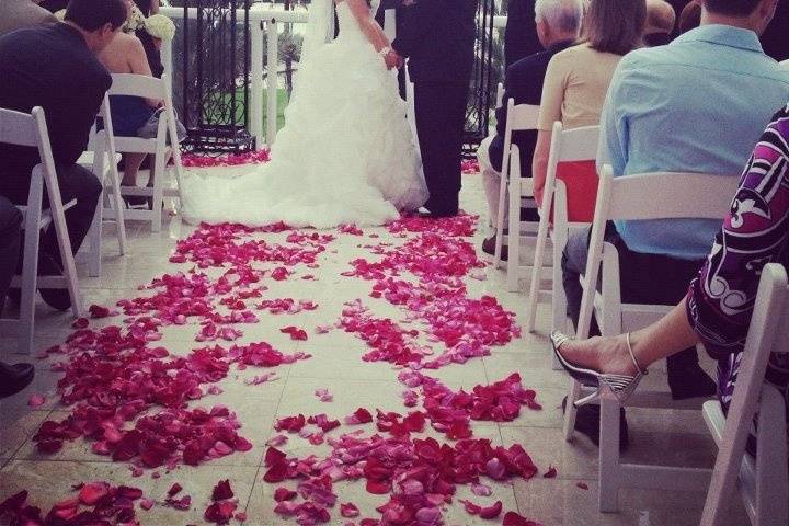 Sweet wedding kiss