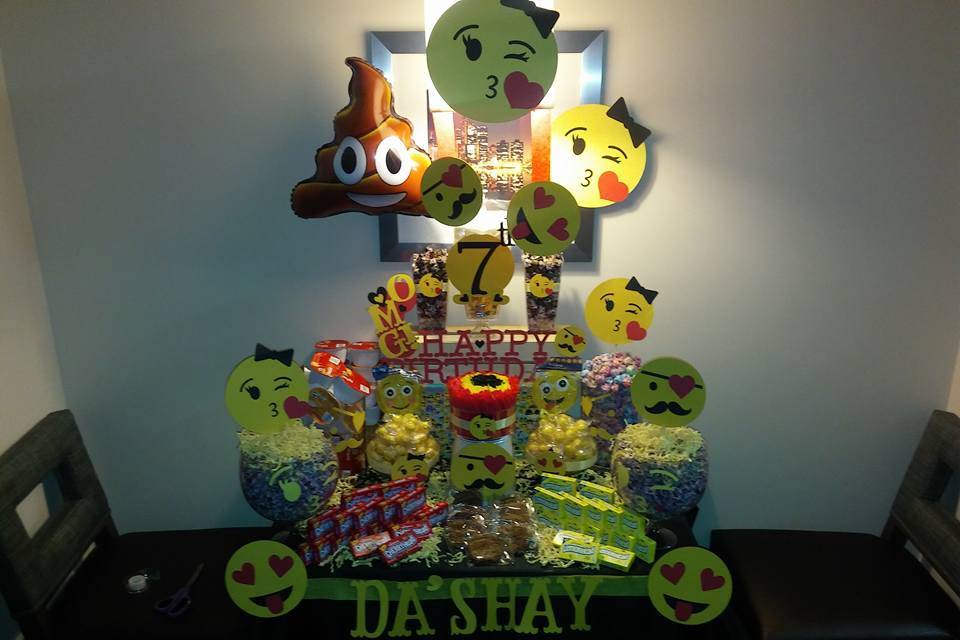 Emoji candy buffet