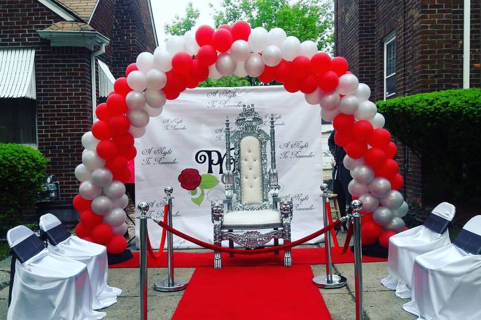 Prom send-off setup