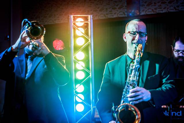 Sazophone and trumpet
