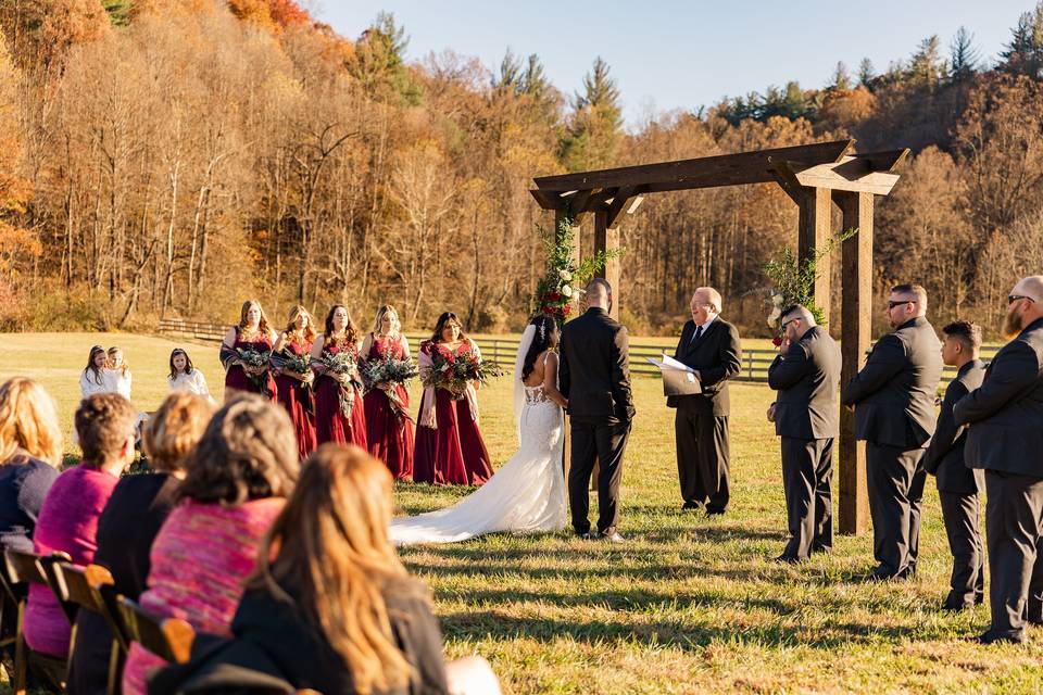 Ceremony at Fussell Farm