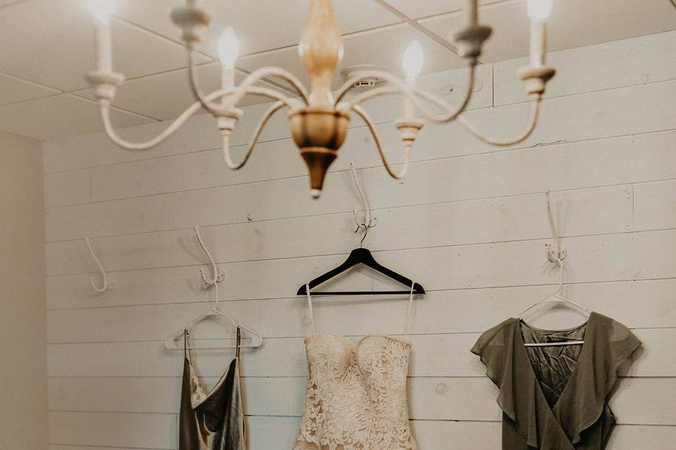 Bride's getting ready area