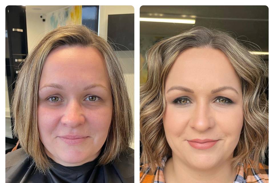 Before and after makeup