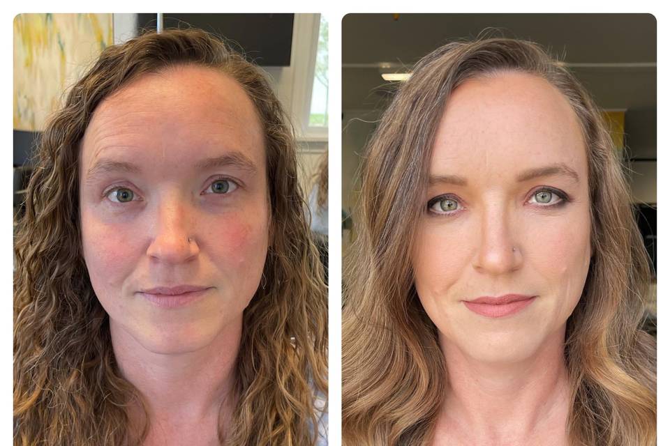 Before and after makeup