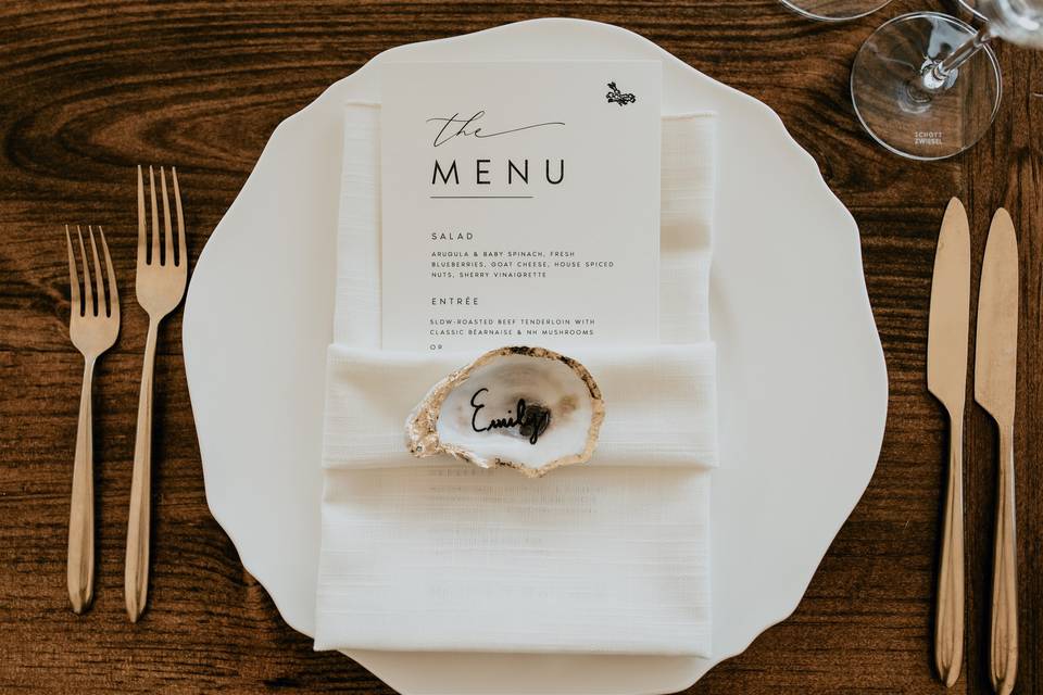 Oyster Place Setting