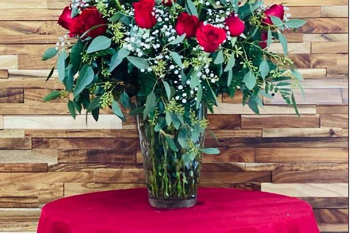 Arrangement with roses