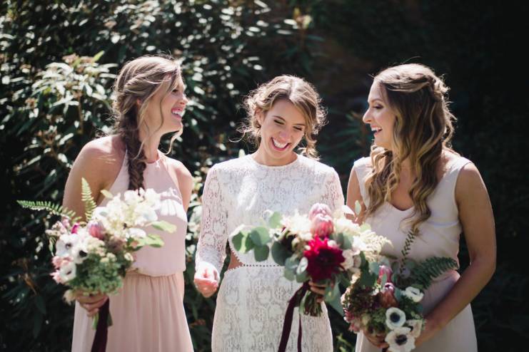 Bride and Bridesmaids