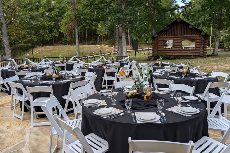 Stone Patio rehearsal dinner