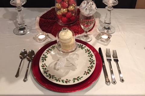 Christmas table scape