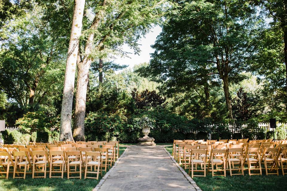 Outdoor ceremony setup