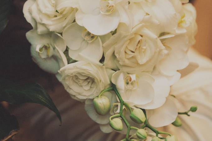 White rose bouquet