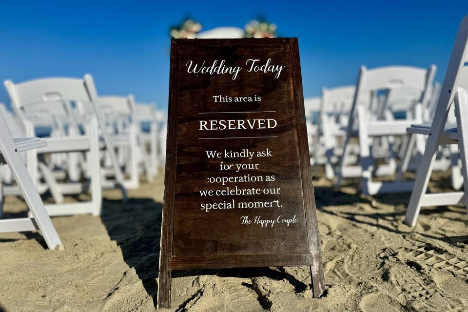 Ceremony reserved