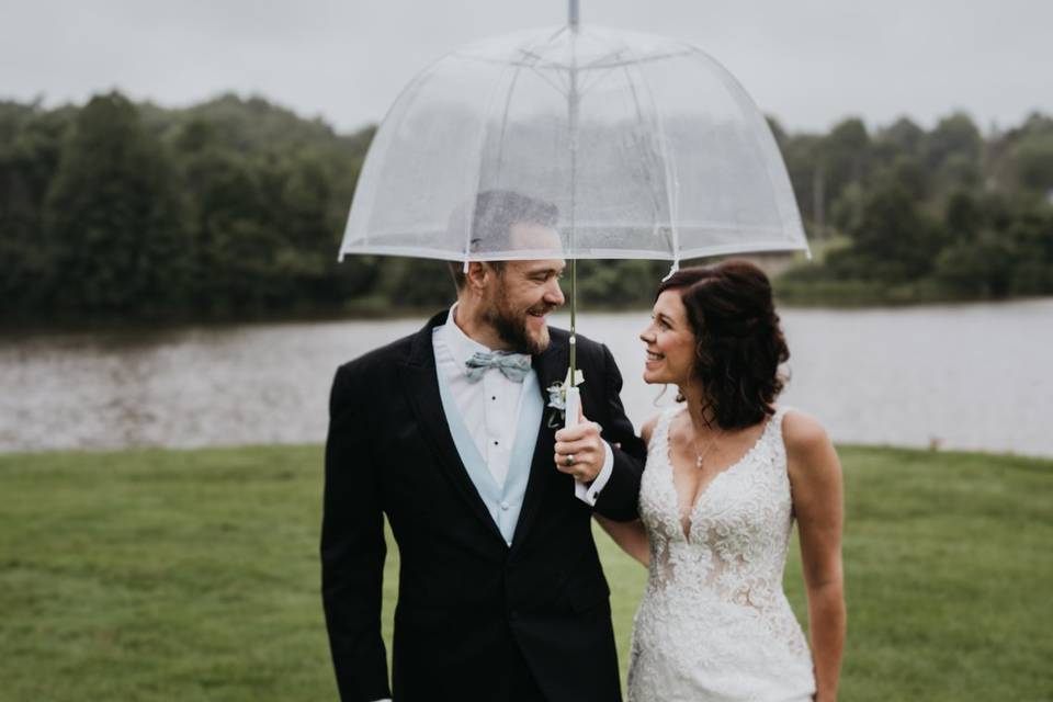 Rainy wedding day