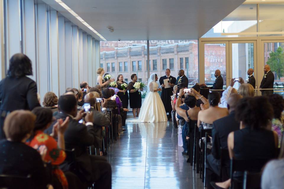 Atrium wedding ceremony. Photo by Karl Allsop.