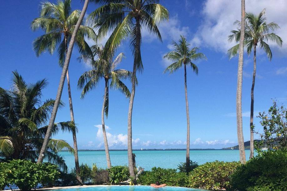 Poolside views in Le Taha