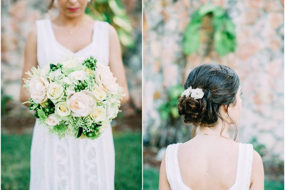 White and green bouquet