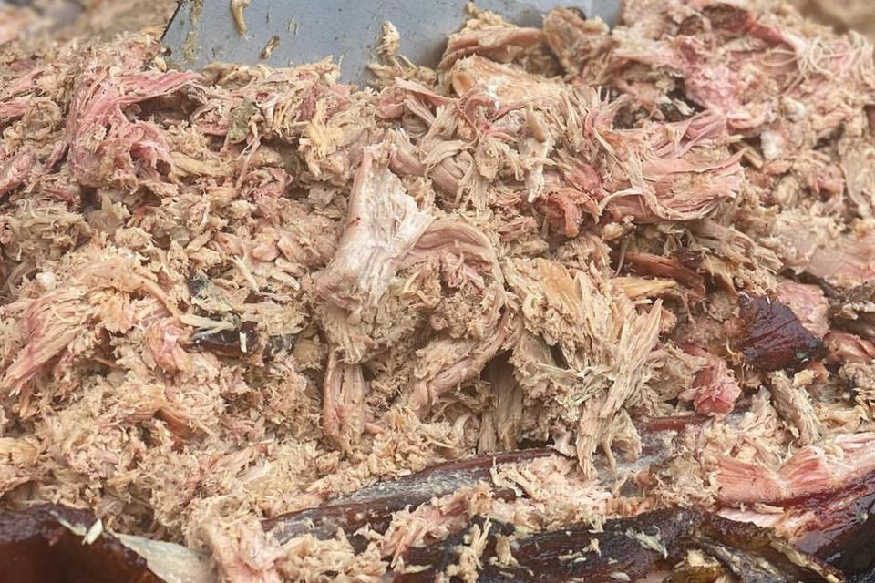Slow smoked pulled pork