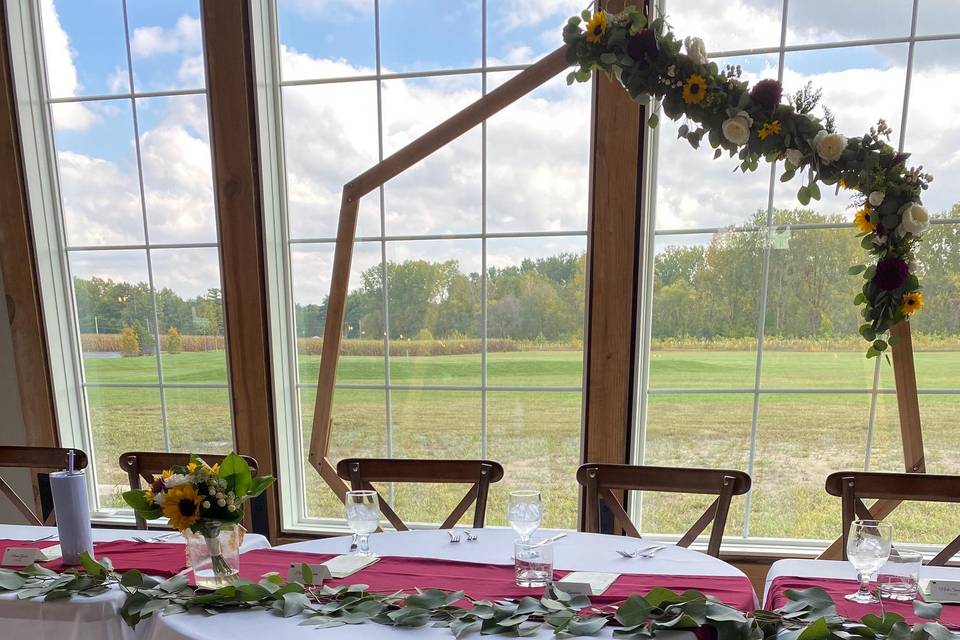 Head Table in Big Window