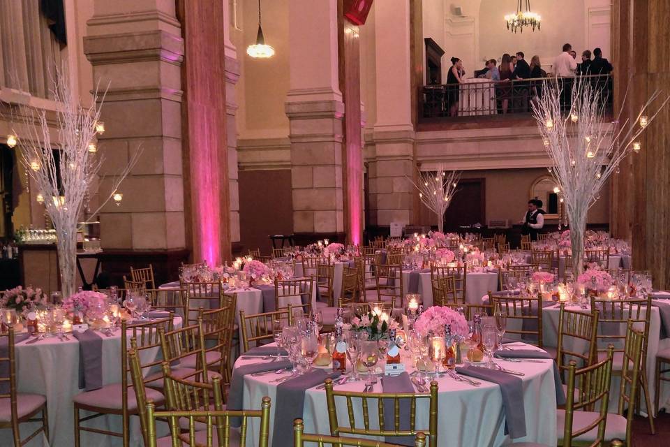 Elegant pink reception