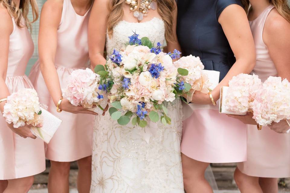 Bride and bridesmaids' bouquet