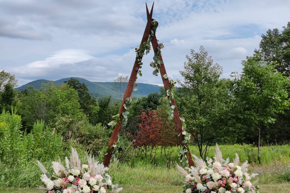 Ceremony Arch pampas grass