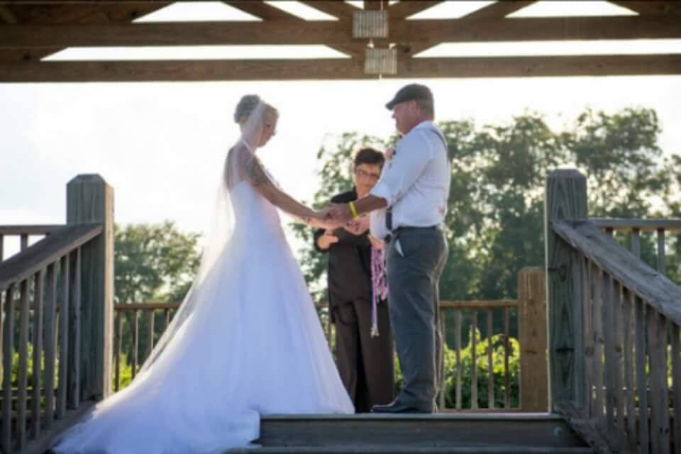 The lighthouse venue in Waterboro SC set in the country beside a peroid home and rows and rows of grapevines.