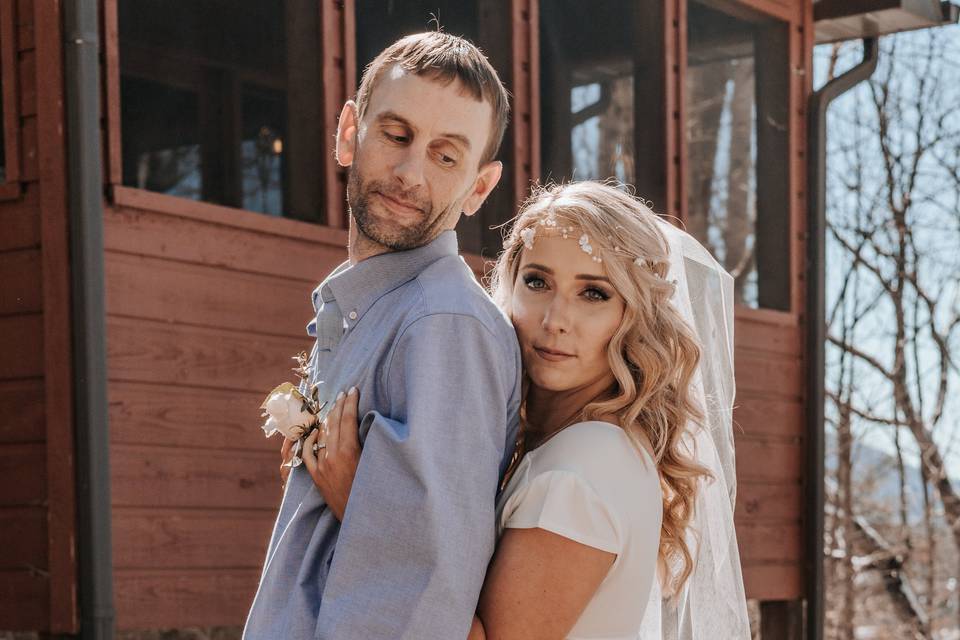 Rustic wedding backdrop