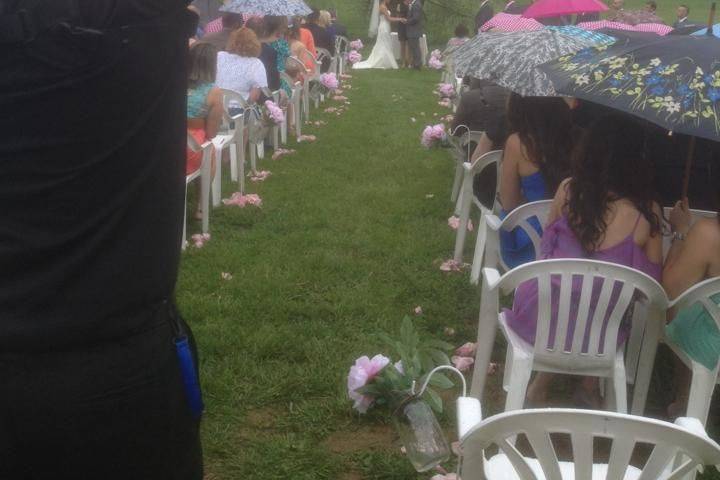 Wedding in the rain