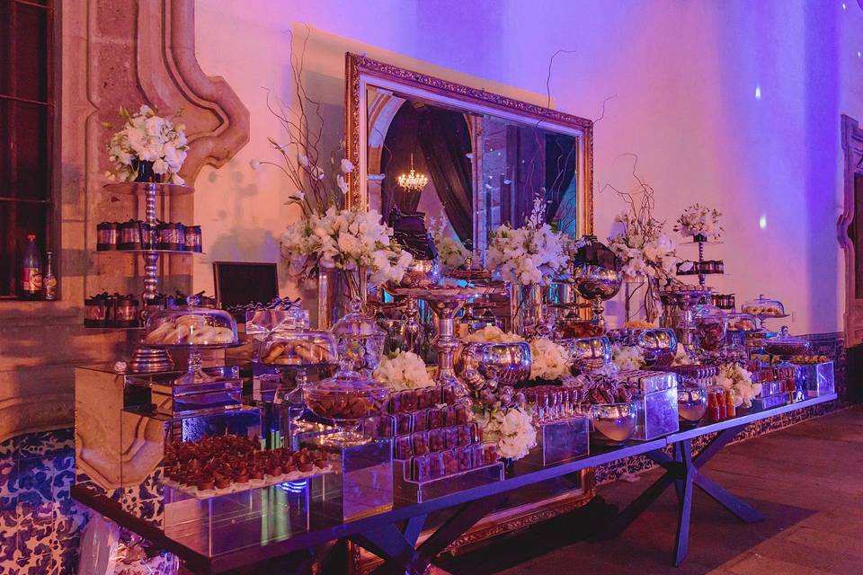 Buffet table