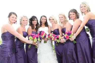 Bridal party makeup and hair