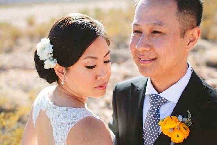 Asian newlyweds