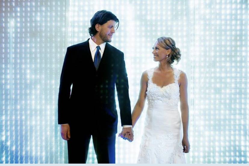 Untraditional bride & groom